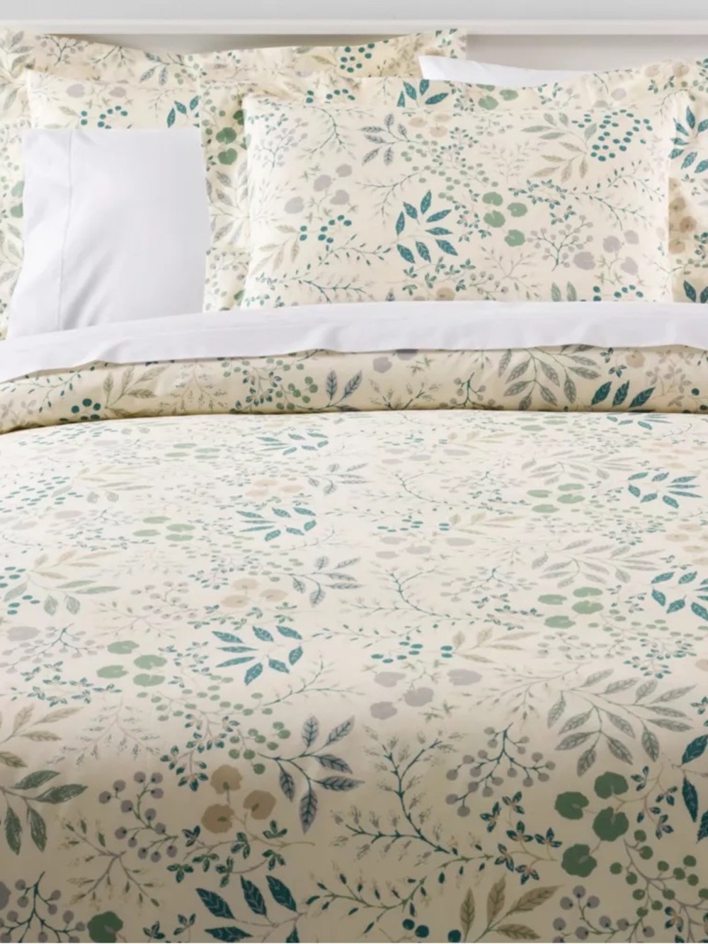 L.L. Bean Floral Botanical Duvet Cover Set